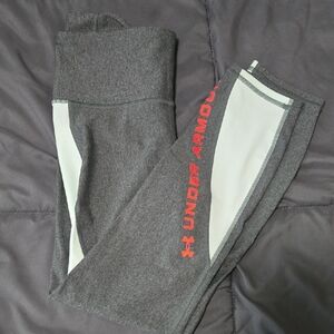 Under Armour Charcoal and Baby Blue Active Leggings 3/4 Length